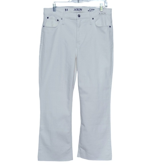 NEW J. CREW 9" Demi-boot Crop Jean in White Wash Size 31 - Picture 4 of 6